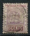 Британская Гвиана 1889 г. • Gb# 198 • 6 c. • парусный фрегат • стандарт • Used F-VF ( кат. - £30 )