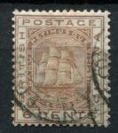 Британская Гвиана 1876-1879 гг. • Gb# 129 • 6 c. • парусный фрегат • в.з. CC • стандарт • Used VF ( кат. - £15 )