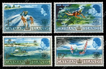 Каймановы о-ва 1967 г. • Gb# 205-208 • 4 d. - 1s.9d. • развитие туризма • полн. серия • MLH OG VF