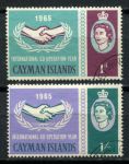 Каймановы о-ва 1965 г. • Gb# 186-187 • 1 d. и 1 sh. • Международный год кооперации • полн. серия • Used VF
