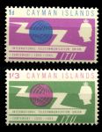 Каймановы о-ва 1965 г. • Gb# 184-185 • 1 d. и 1s.3d. • Международный телекоммуникационный союз • полн. серия • MLH OG VF