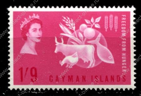Каймановы о-ва 1963 г. • Gb# 180 • 1s.9d. • Свобода от голода • MLH OG VF