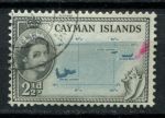 Каймановы о-ва 1953-1962 гг. • Gb# 153 • 2½ d. • Елизавета II • 1-й осн. выпуск • карта островов • Used VF