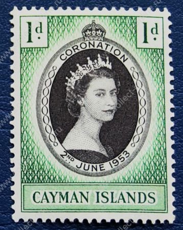 Каймановы о-ва 1953 г. • Gb# 162 • 1 d. • Коронация Елизаветы II • MH OG VF