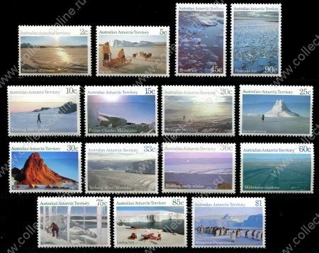 Австралийская антарктическая территория 1984-1987 гг. • Sc# L60-74 • 2 c. - $1 • антарктические пейзажи • полн. серия • MNH OG VF