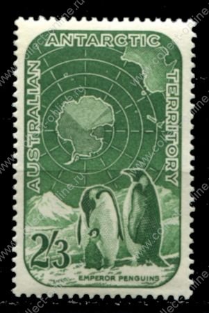 Австралийская антарктическая территория 1959 г. • Gb# 5 • 2s.6d. • семья пингвинов • MLH OG VF