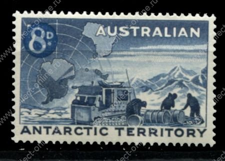 Австралийская антарктическая территория 1959 г. • Gb# 3 • 8 на 7 d. • грузовой снегоход • MLH OG VF