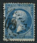 Франция 1862-1871 гг. • Sc# 26(Mi# 21a) • 20 c. • Император Наполеон III • стандарт • Used F-VF