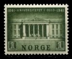 Норвегия 1941 г. • Mi# 258 • 1 kr. • 100-летие университета Осло • MH OG VF ( кат. - €50 )