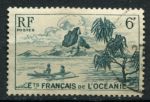Французская Океания 1948 г. • Iv# 196 • 6 fr. • основной выпуск • каноэ-катамаран • Used VF