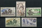 Чехословакия 1957 г. • Mi# 1013-1017 • 30 - 60 h. • Спортивные соревнования года • полн. серия • Used VF