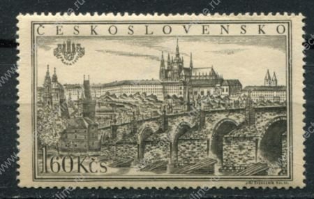 Чехословакия 1955 г. • Mi# 938A • 1.60 kr. • Филателистическая выставка "Praga-55" • MNH OG VF ( кат. - €5 )