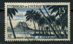 Французская Океания 1955 г. • Iv# A32 • 13 fr. • вид на гору Одинокая • авиапочта • Used F-VF