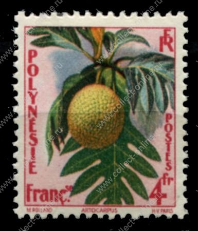 Французская Полинезия 1959 г. • SC# 192 • 4 fr. • хлебное дерево • MNH OG VF