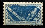 Французская Океания 1939-1949 гг. • Iv# 111 • 1.50 fr. • осн. выпуск • тотемы • MH OG VF