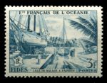 Французская Океания 1956 г. • Iv# 204 • 3 fr. • фонд развития FIDES • яхты в доках Папеэте • MH OG VF