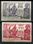 Французская Океания 1939 г. • Iv# 128-129 • Всемирная выставка ЭКСПО, Нью-Йорк • полн. серия • MH OG VF