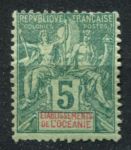 Французская Океания 1892 г. • Iv# 4 • 5 c. • Мир и торговля • стандарт • MH OG VF ( кат. - €15 )