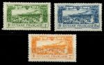 Французская Гвиана 1933 г. • Iv# A112-14 • 1,1.50 и 2 fr. • аэроплан над городом • авиапочта • 3 марки • MNG VF