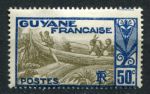 Французская Гвиана 1929-1938 гг. • Iv# 120 • 50 c. • осн. выпуск • индейцы в лодке • MH OG F-VF