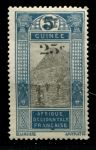 Французская Гвинея 1924-1927 гг. • Iv# 100 • 25 c. на 5 fr. • надпечатка нов. номиналов • осн. выпуск • MH OG VF