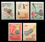 Никарагуа 1963 г. • Mi# 1335-1339 • 2 - 6 c. • Олимпиадя 1964, Токио • авиапочта • 5 марок • MH OG VF