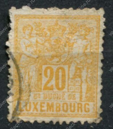 Люксембург 1882-1889 гг. • Mi# 51 • 20 c. • мир и торговля(аллегория) • стандарт • Used VF ( кат. - €5 )