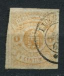 Люксембург 1865-1875 гг. • Mi# 16 • 1 c. • герб • стандарт • Used VF ( кат. - €12 )