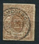 Люксембург 1859 г. • Mi# 8 • 25 c. • герб • стандарт • Used F- ( кат. - €360 )