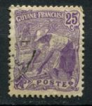 Французская Гвиана 1922-1926 гг. • Iv# 78 • 25 c. • добыча золота • стандарт • Used VF