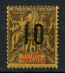 Французская Гвинея 1912 г. • Iv# 53 • 10 на 75 c. • надпечатка нов. номиналов • стандарт • MH OG VF ( кат. - €10 )