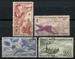 Французская Западная Африка 1947 г. • Iv# A11-14 • 8 - 200 fr. • развитие авиасообщения колоний • авиапочта • полн. серия • Used VF ( кат. - €12 )