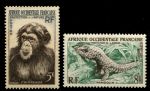 Французская Западная Африка 1955 г. • Iv# 51-52 • 5 и 8 fr. • Охрана природы • дикие животные • полн. серия • MNH OG* F-VF
