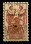 Берег Сомали 1942 г. • Iv# 233 • 50 на 60 c. • надпечатка "Свободная Франция" • MNH OG F-VF