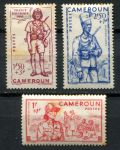 Французский Камерун 1941 г. • Iv# 197-199 • защита Империи • полн. серия • MH OG* F