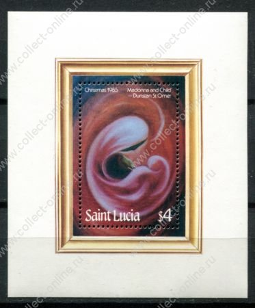 Сент-Люсия 1985 г. • Mi# Block 44 • Рождество • блок • MNH OG VF