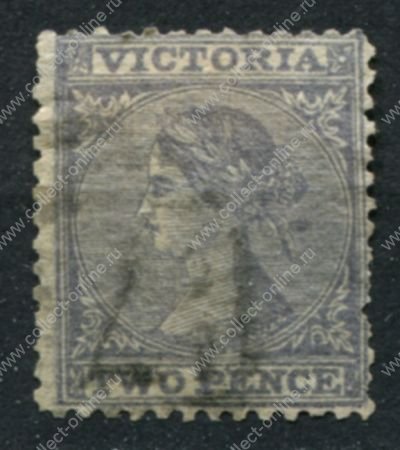 Австралия • Виктория 1863-1873 гг. • Gb# 109ac • 2 d. • Королева Виктория • перф. 12.5 • Used VF ( кат. - £20 )
