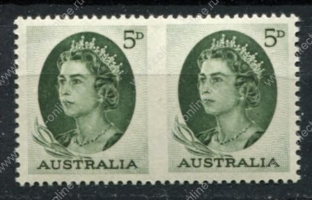 Австралия 1963-1964 гг. • Gb# 354b • 5 d. • Елизавета Ii • пара • MNH OG VF