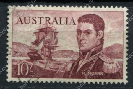 Австралия 1963-1965 гг. • Gb# 358 • 10 sh. • Мореплаватели • Мэтью Флиндерс • Used VF ( кат.- £ 5 )