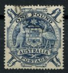 Австралия 1948-1956 гг. • Gb# 224c • £1 • национальный герб • стандарт • Used VF ( кат. - £5 )