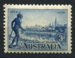 Австралия 1934 г. • Gb# 148 • 3 d. • 100-летие штата Виктория • вид Мельбурна • MNH OG VF ( кат.- £ 8 )