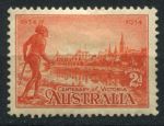 Австралия 1934 г. • Gb# 147a • 2 d. • 100-летие штата Виктория • вид Мельбурна • MH OG VF ( кат.- £ 15 )