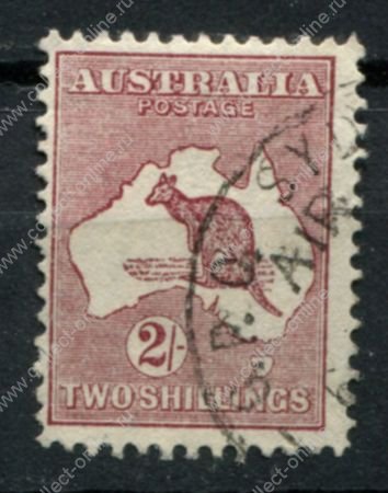 Австралия 1931-1936 гг. • Gb# 134 • 2 s. • Кенгуру на карте • стандарт • Used F-VF