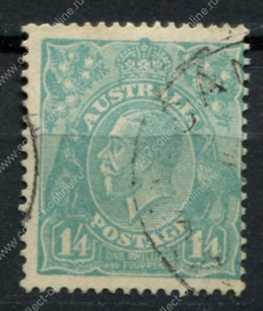 Австралия 1931-1936 гг. • Gb# 131 • 1s.4d. • Георг V • стандарт • Used F-VF ( кат. - £3 ) 