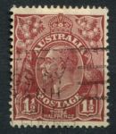 Австралия 1931-1936 гг. • Gb# 126 • 1½ d. • Георг V • стандарт • Used F-VF ( кат. - £15 )