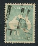 Австралия 1929-1930 гг. • Gb# 109 • 1 s. • Кенгуру на карте • стандарт • Used F-VF ( кат. - £11 )