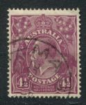 Австралия 1926-1930 гг. • Gb# 92 • 4½ d. • Георг V • стандарт • Used VF  ( кат. - £5 )