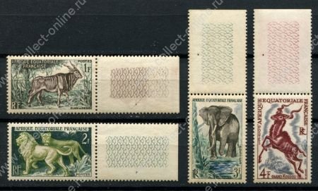 Французская Экваториальная Африка 1957 г. • Iv# 238-241 • фауна • полн. серия • MNH OG* XF