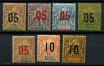 Французская Гвинея 1912 г. • Iv# 48-54 • надпечатки нов. номиналов • стандарт • полн. серия • MH OG VF ( кат. - €30 )