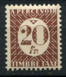 Алжир 1945-1946 гг. • Iv# TT 37 • 20 fr. • служебный выпуск(доплата) • MNH OG VF ( кат. - €4 )